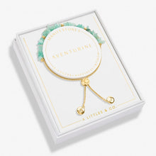 Load image into Gallery viewer, Aventurine Manifestones Adjustable Bracelet In Gold-Tone Plating
