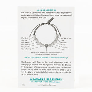 Wake Up and Pray Meditation Bracelet - Rose Quartz