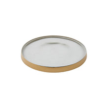 Load image into Gallery viewer, 5.5&quot; Gilded Glass Coaster For Small Round Botanical Candles
