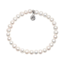 Load image into Gallery viewer, Defining Bracelet- Everyday Bracelet with White Pearl Beads
