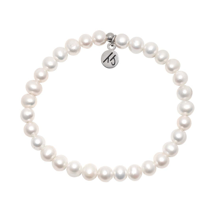 Defining Bracelet- Everyday Bracelet with White Pearl Beads