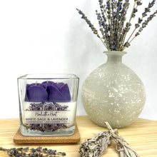 Load image into Gallery viewer, White Sage &amp; Lavender Soy Wax Candle - 10oz
