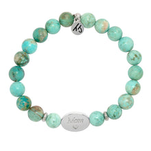 Load image into Gallery viewer, Family Bead Bracelet- Mom with Peruvian Turquoise Sterling Silver Charm
