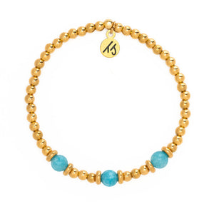 Gold Collection - Gold Affirmations Collection- See the Good Blue Quartz Bracelet