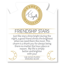 Load image into Gallery viewer, Gold Collection - Moonstone Stone Bracelet with Friendship Stars Gold Charm
