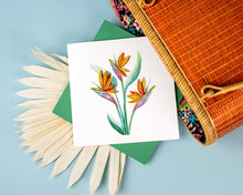 Load image into Gallery viewer, Quilled Bird of Paradise Greeting Card
