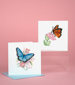 Quilled Monarch Milkweed Butterfly Greeting Card