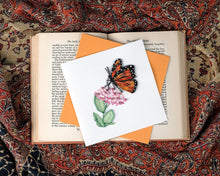 Load image into Gallery viewer, Quilled Monarch Milkweed Butterfly Greeting Card
