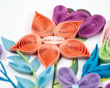 Load image into Gallery viewer, Quilled Playful Flower Bouquet Greeting Card
