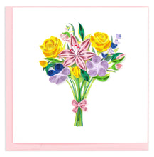 Load image into Gallery viewer, Quilled Spring Bouquet Greeting Card
