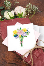 Load image into Gallery viewer, Quilled Spring Bouquet Greeting Card
