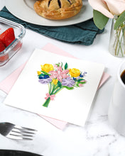 Load image into Gallery viewer, Quilled Spring Bouquet Greeting Card
