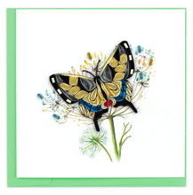 Load image into Gallery viewer, Quilled Swallowtail Butterfly Greeting Card
