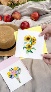 Quilled Wild Sunflowers Greeting Card