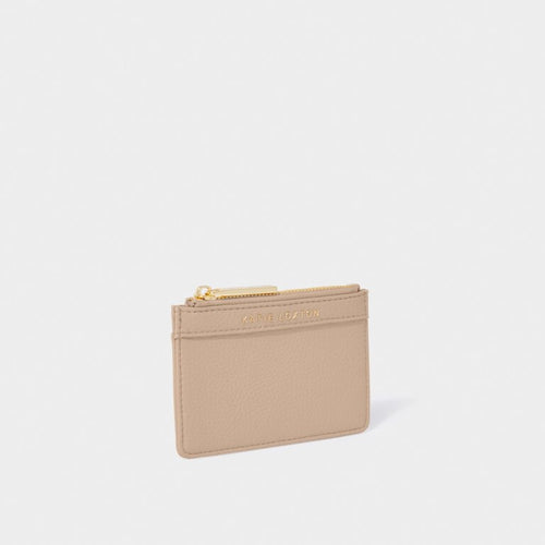 Cleo Coin Purse & Card Holder - Soft Tan