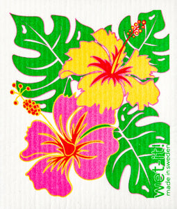 Happy Hibiscus - Swedish Dish Cloth