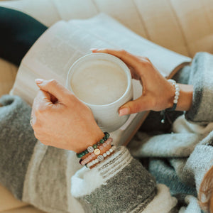 Wake Up and Pray Meditation Bracelet - Rose Quartz