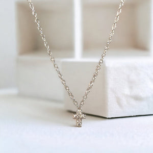 Mini Cross Necklace - 925 Sterling Silver