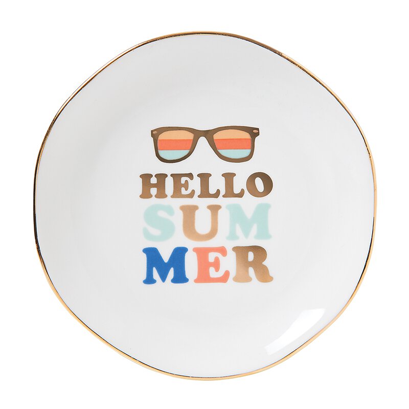 Hello Summer - Round Trinket Tray