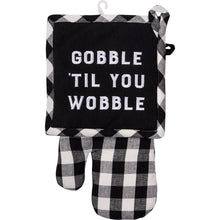 Load image into Gallery viewer, Oven Mitt and Potholder Kitchen Set - Grateful Bellies Thankful Hearts
