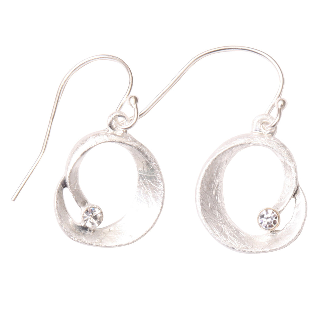 Takobia Petite Swirl with Crystal Earrings