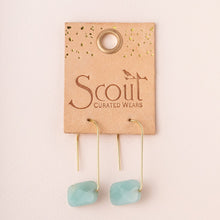 Load image into Gallery viewer, Floating Stone Earring - Amazonite/Gold
