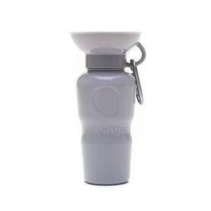 Portable Pet Classic Travel Bottle for Walking Hiking and Traveling - Gray