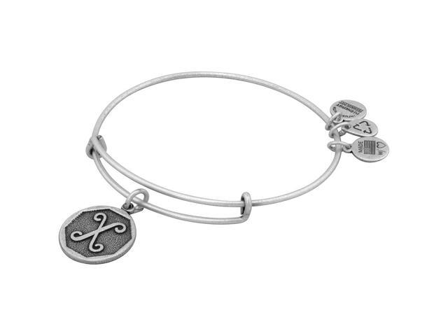 Alex and Ani Initial X Bangle Silver