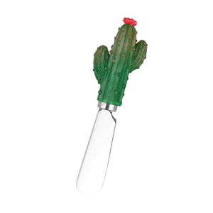 4-Piece Cactus Cheese Spreaders Set with 1 Cactus Base