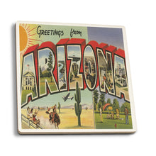 Load image into Gallery viewer, Ceramic Coaster - Greetings from Arizona
