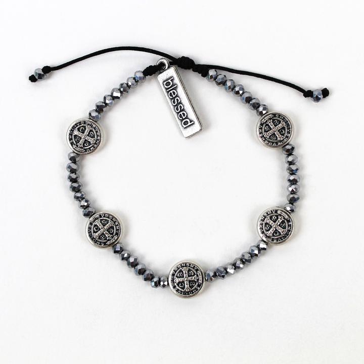 Gratitude Crystal Bracelet - Silver Medals