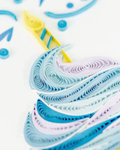 Quilled Cupcake & Candle Birthday Card